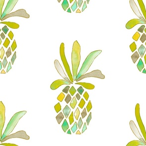 Big scale watercolor pineapple from Anines Atelier. Use the design for kitchen and pantry walls and interior