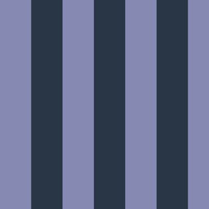 Large Cool Grey Awning Stripe Pattern Vertical in Medium Charcoal