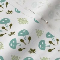 Mushroom Motif on white