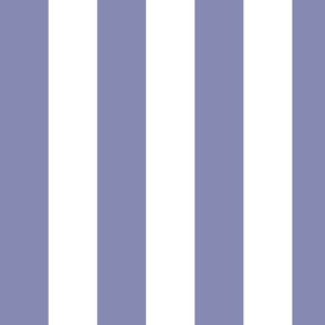 Large Cool Grey Awning Stripe Pattern Vertical in White