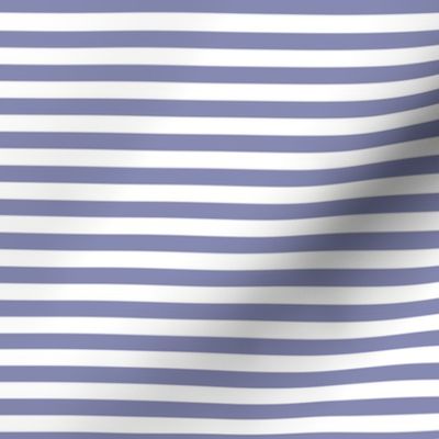 Cool Grey Bengal Stripe Pattern Horizontal in White