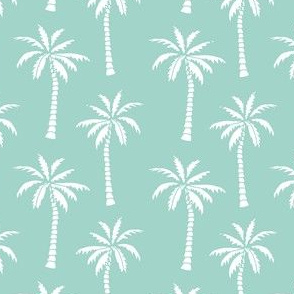 palm tree // mint simple summer tropical palms print trendy print