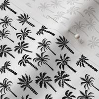 MINI palm tree fabric // tropical summer linocut design by andrea lauren palm prints - black and white