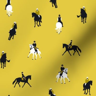 Equestrians on Golden Yellow