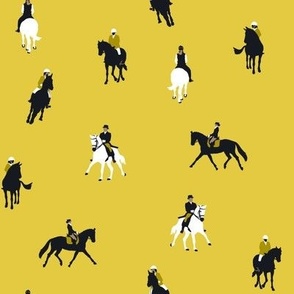Equestrians on Golden Yellow