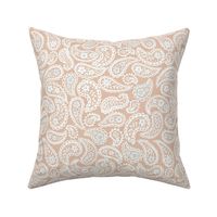 Boho White Paisleys (beige) 10"