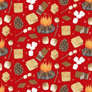 Campfire Smores, Marshmallow Red