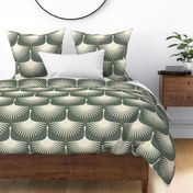 Art Deco Swans - Smoke Green - 12" Wingspan 