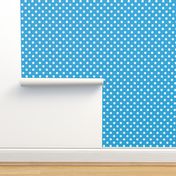 White polka dots on bright blue by Su_G_©SuSchaefer