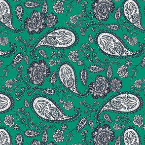 Paisley (Green BG)