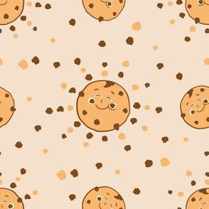 Smiling chocolate chip cookies  