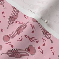 Trumpet Music Note Pink