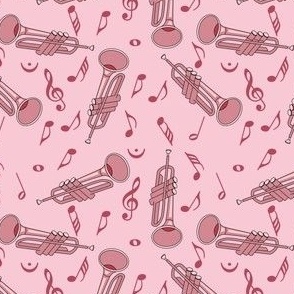 Trumpet Music Note Pink