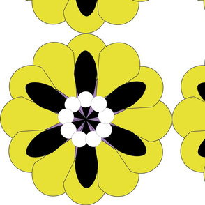 yellow black flower