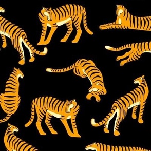 Medium Sale Wild Tiger Cats Tropical Jungle Safari Orange Black Stripes
