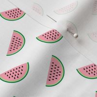 Medium Scale Watermelon Slices on White