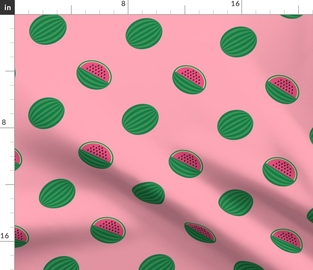 Bigger Scale Watermelons on Pink