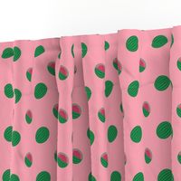 Smaller Scale Watermelons on Pink