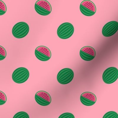 Smaller Scale Watermelons on Pink