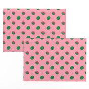 Smaller Scale Watermelons on Pink