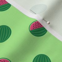 Smaller Scale Watermelons on Green