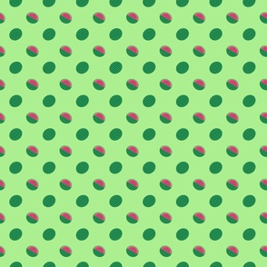 Smaller Scale Watermelons on Green