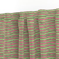 Smaller Scale Watermelon Stripes in Pink and Green