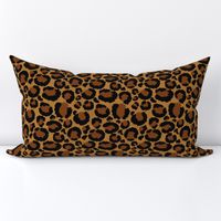 Large Scale Animal Print - Leopard Black Tan and Brown Spots