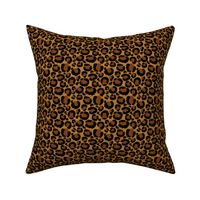 Medium Scale Animal Print - Leopard Black Tan and Brown Spots