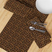 Medium Scale Animal Print - Leopard Black Tan and Brown Spots