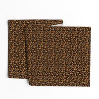 Medium Scale Animal Print - Leopard Black Tan and Brown Spots