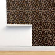 Large Scale Animal Print - Dark Cheetah Black and Gold