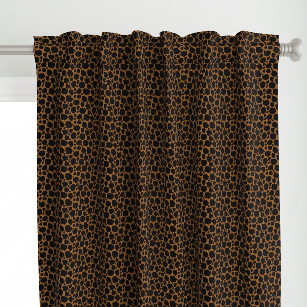 Medium Scale Animal Print - Dark Cheetah Black and Gold