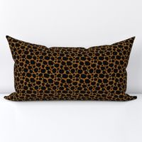 Medium Scale Animal Print - Dark Cheetah Black and Gold