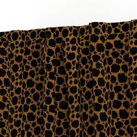 Medium Scale Animal Print - Dark Cheetah Black and Gold