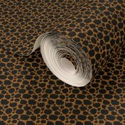 Small Scale Animal Print - Dark Cheetah Black and Gold