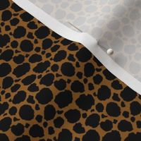 Small Scale Animal Print - Dark Cheetah Black and Gold