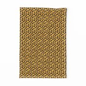 Smaller Scale Animal Print - Golden Cheetah Black and Yellow Gold