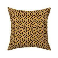 Smaller Scale Animal Print - Golden Cheetah Black and Yellow Gold
