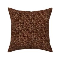 Smaller Scale Animal Print - Leopard Spots in Brown and Tan