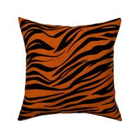 Large Scale Animal Print - Orange and Black Tiger Stripes