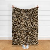 Large Scale Animal Print - Tan and Black Tiger Stripes