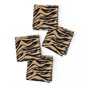 Medium Scale Animal Print - Tan and Black Tiger Stripes