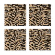 Medium Scale Animal Print - Tan and Black Tiger Stripes