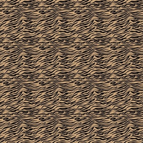 Small Scale Animal Print - Tan and Black Tiger Stripes