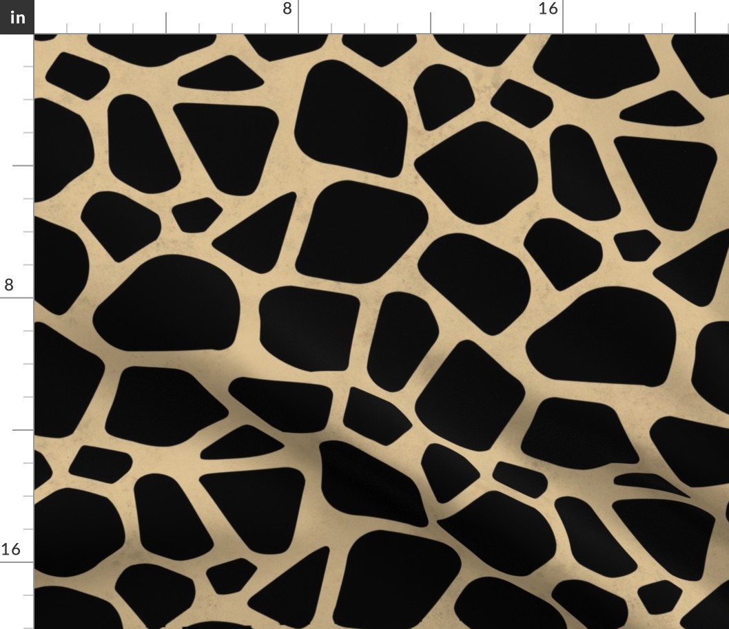 Large Scale Animal Print - Dark Giraffe Spots