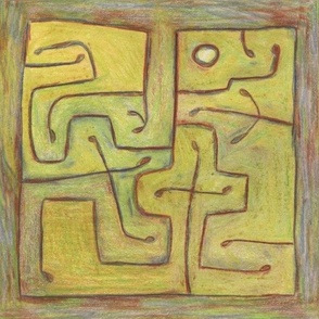 12 x 12 fat quarter labyrinth-spring 