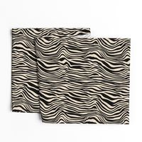 Medium Scale Animal Print - Black and Ivory Zebra Stripes