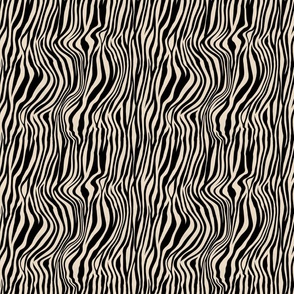 Medium Scale Animal Print - Black and Ivory Zebra Stripes