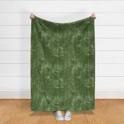 Large Scale Animal Print - Green and Black Snake Skin